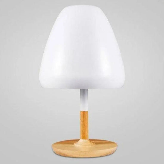 Lampe Led Design Bois Et Abat-Jour Arrondi C Luminaire Chambre