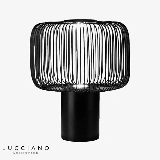 Lampe Led Design Cage Noire À Poser A / Luminaire Chambre