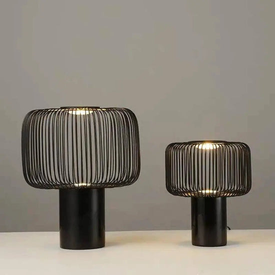 Lampe Led Design Cage Noire Luminaire Chambre