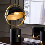Lampe Led Design Cercle Or Noir Luminaire Chambre