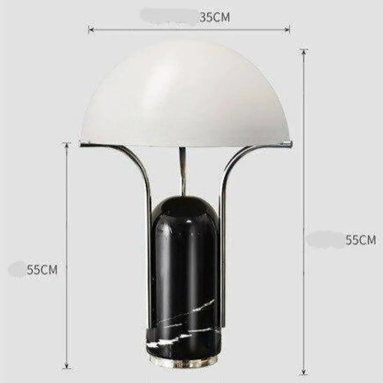 Lampe Led Design Métal Marbre Mushroom Luminaire Chambre