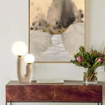 Lampe Led Design Résine Rose. Luminaire Chambre