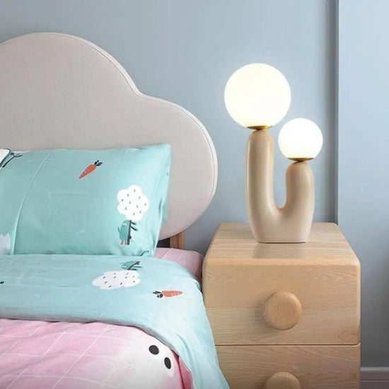 Lampe Led Design Résine Rose. Luminaire Chambre