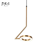 Lampe Led Ronde Dorée Suspendue Luminaire Chambre
