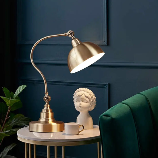 Lampe Led Rustique Doré Punk Luminaire Chambre