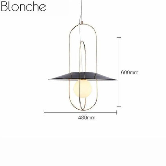 Lampe Led Suspendue Nordique Métal-Verre B Luminaire Chambre