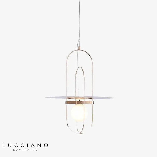 Lampe Led Suspendue Nordique Métal-Verre Luminaire Chambre