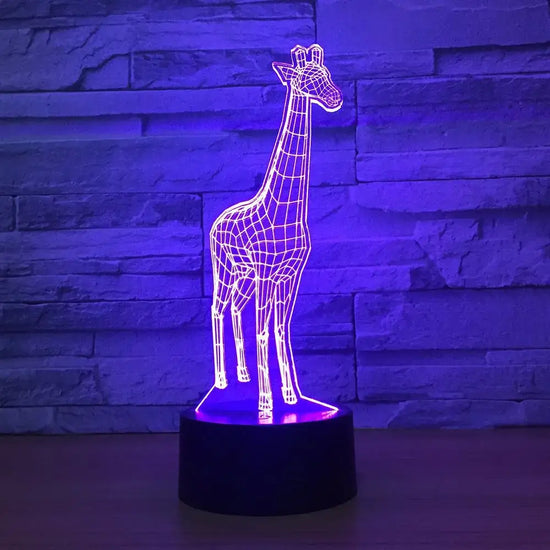 Lampe LED tactile en forme de girafe 3D