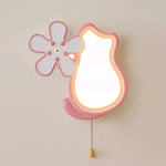 Le Voici Transformé En 6 Mots: Applique Murale Mignonne Chat Rêveur Pastel Chambre