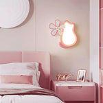 Le Voici Transformé En 6 Mots: Applique Murale Mignonne Chat Rêveur Pastel Chambre