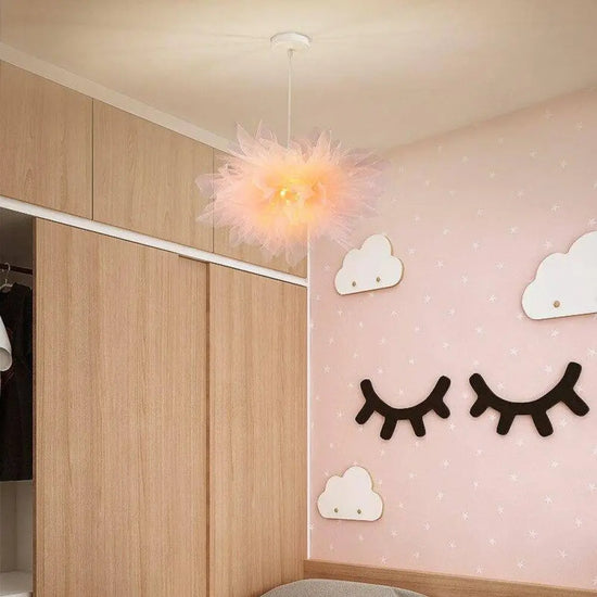 Led Avec Fleur En Tissu Suspendue Luminaire Chambre