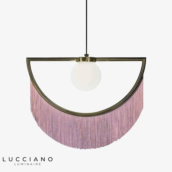 Led Géométrique Avec Pendentif Coloré Rose / 38 X 34Cm Luminaire Chambre