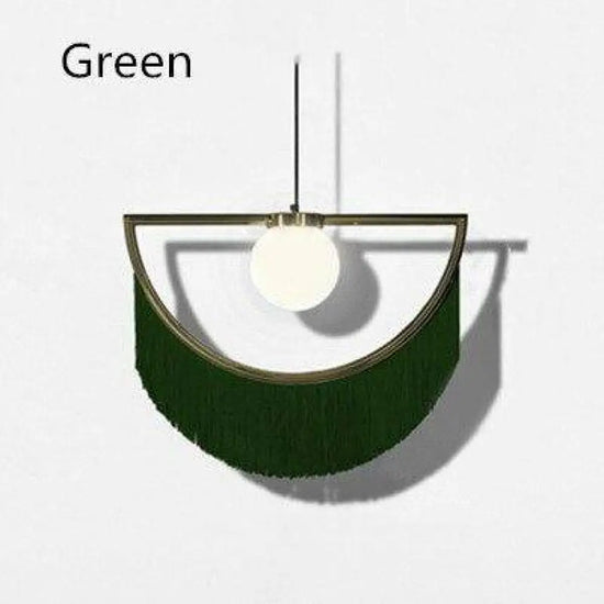 Led Géométrique Avec Pendentif Coloré Vert / 38 X 34Cm Luminaire Chambre