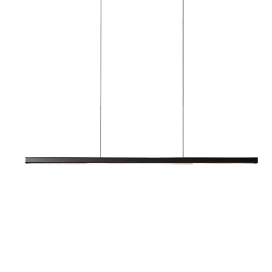 Led Longue Suspension Scandinave Noir / 80Cm Froide Luminaire Chambre