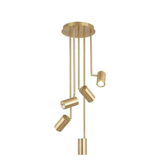 Led Moderne Cylindre Aluminium Diano Luminaire Doré