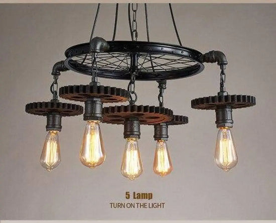 Led Rétro: Lustre Edison Industriel 5 Lampes Luminaire Chambre