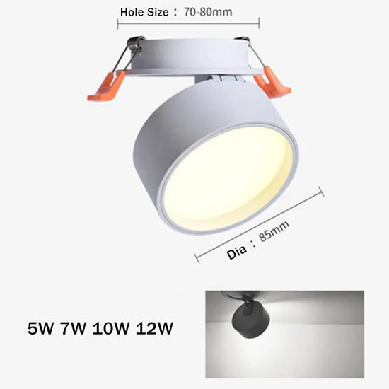 Led Rond Pivotant À 360° Luminaire Chambre