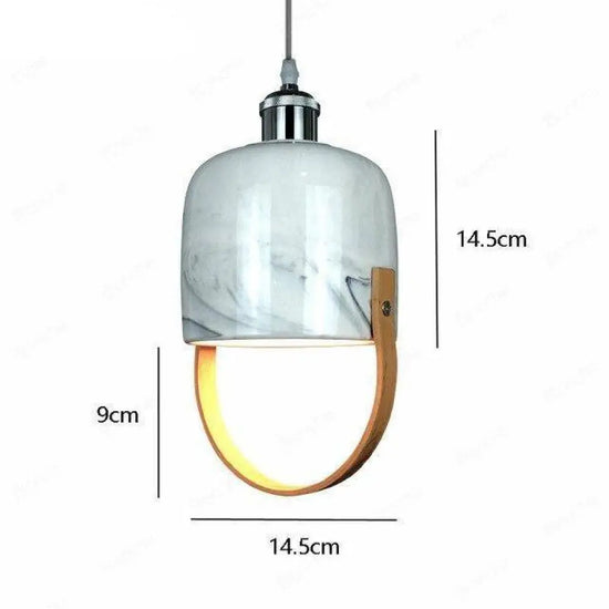 Led Suspension Design Marbre Blanc Loft Luminaire Chambre