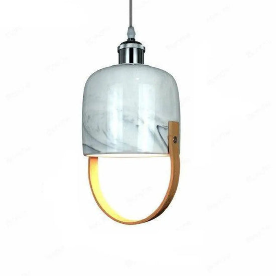 Led Suspension Design Marbre Blanc Loft Luminaire Chambre