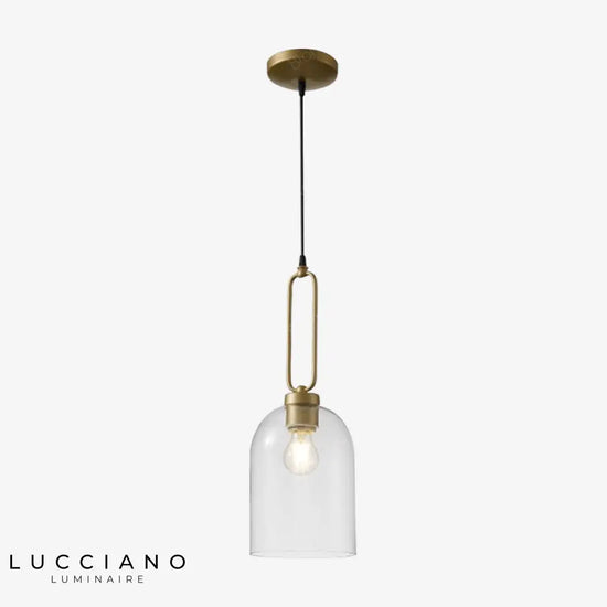 Led Verre Rond Et Anneau Doré Luminaire Doré