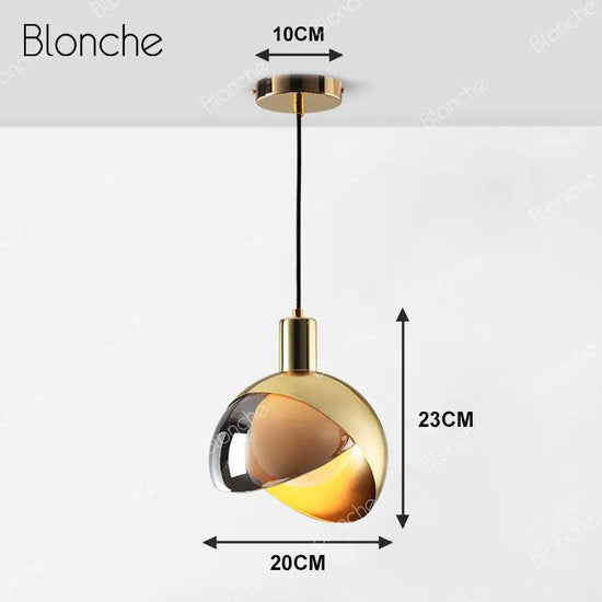 Luminaire Led Design Or Arrondi Doré