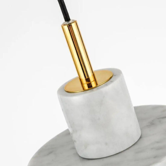 Luminaire Led Suspendu Marbre Blanc Doré Chambre