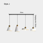 Luminaire Led Suspendu Métal Minimaliste J Doré