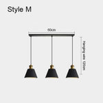 Luminaire Led Suspendu Métal Minimaliste M Doré
