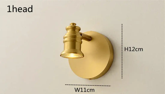Luminaires Vintage Led En Bronze 1Têtes / Blanc Chaud (2700-3500K) Applique Murale Chambre