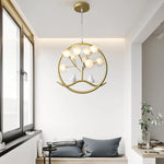 Lustre Arbre Et Oiseaux Moderne Luminaire Chambre