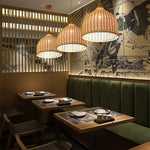 Lustre Bambou & Rotin Salle À Manger Style Chinois