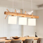 Lustre Bois Massif Rudy B: 3 Têtes