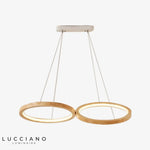 Lustre Cercle Led Bois Botimi Luminaire Chambre