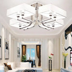 Lustre Chromé Cristal Verre Luxe Luminaire Chambre