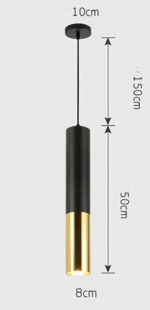 Lustre Chromé Led Cylindrique Simplicity C - 1 Lampe / Chaude Luminaire Doré