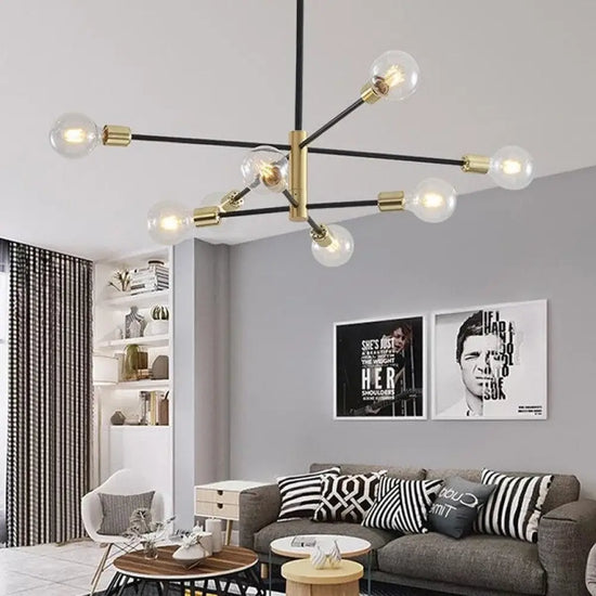 Lustre Constellation Noir Doré佟 Luminaire Chambre