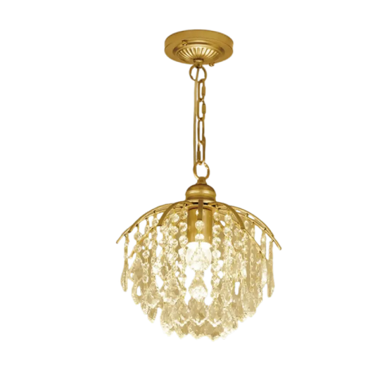 Lustre Cristal Boule Green