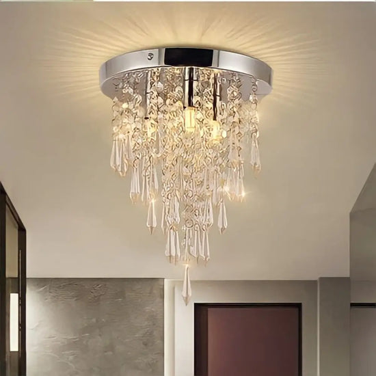 Lustre Cristal Pampilles En Argent Mitchell