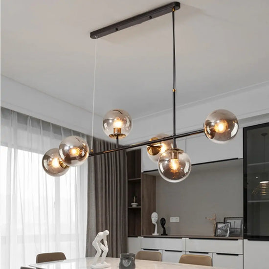 Lustre Déco Scandinave Cruz Gris Fumé / Noir
