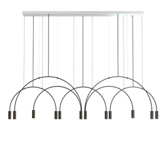 Lustre Design Branches U Fines Luminaire Doré