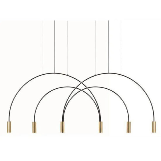 Lustre Design Branches U Fines Luminaire Doré
