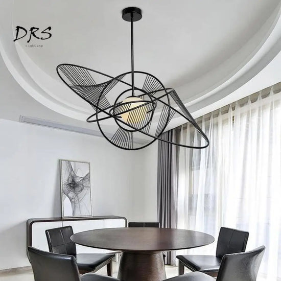Lustre Design Cercles Entrelacés Luminaire Chambre