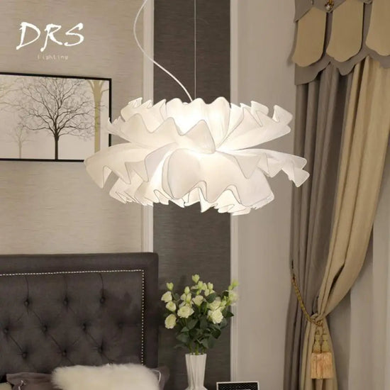 Lustre Design Fleur De Tissu Colorée Luminaire Chambre