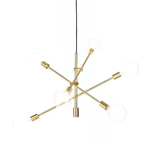 Lustre Design Line Verre Et Bras Luminaire Chambre