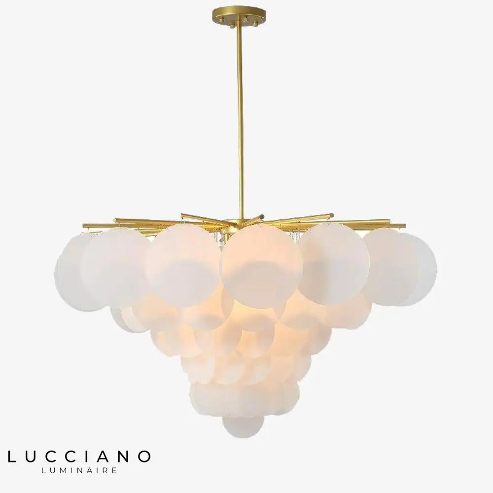 Lustre Doré Branches Et Verre Vertigo Luminaire Doré