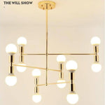 Lustre Doré En Métal Design Luminaire Chambre