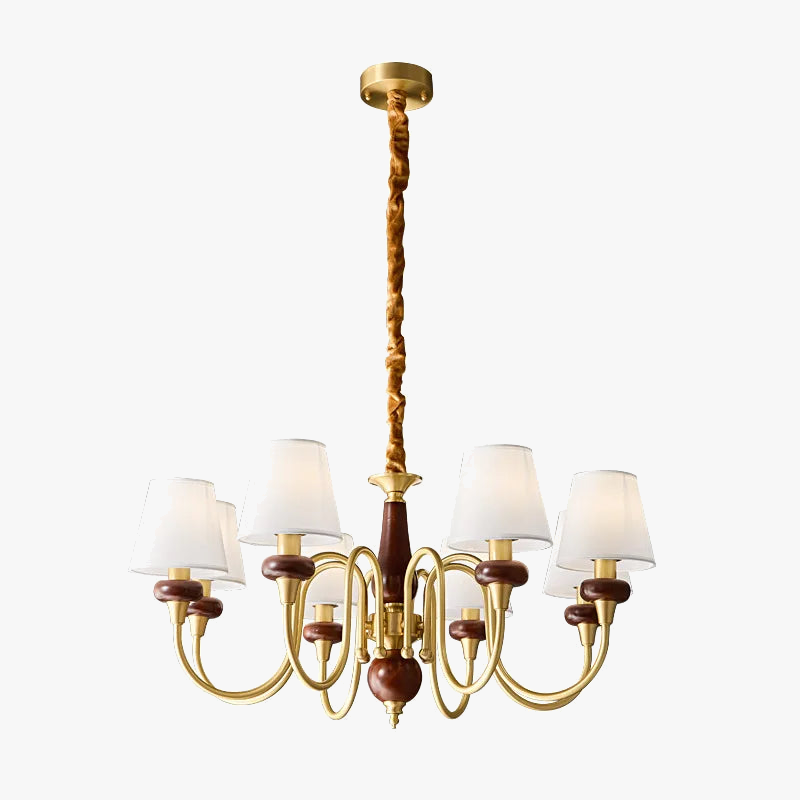 lustre en cuivre pour éclairage intérieur moderne et élégant
