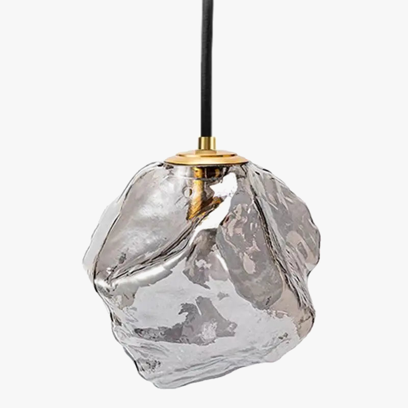 lustre en verre fumé éclairage moderne pour cuisine et bar