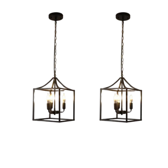 Lustre Industriel À 3 Ampoules