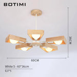 Lustre Led Ajustable En Bois Luminaire Chambre